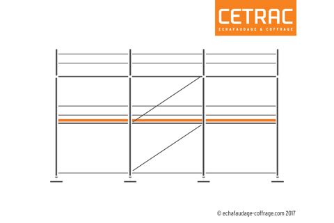 Echafaudage de facade 46m² d’occasion Hünnebeck
