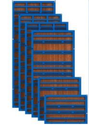 Coffrage acier : 308m², hauteur: 2,70m