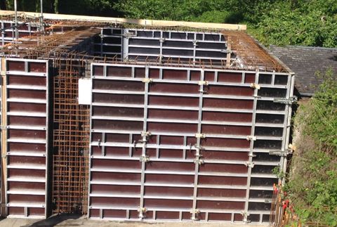 Coffrage de 250m² / Panneaux aluminium