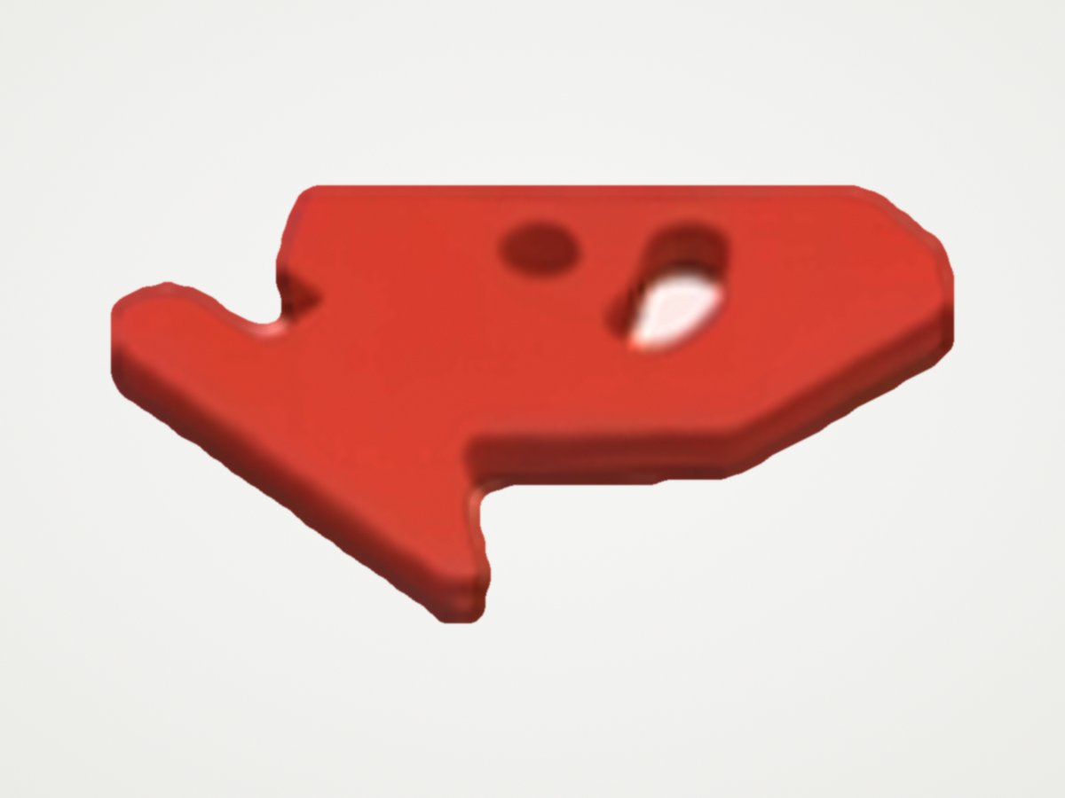 Verrou basculant en inox, laque rouge